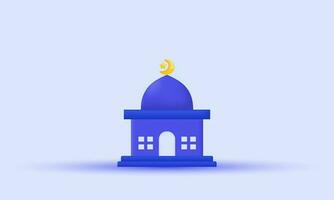 unique mosquée vecteur icône 3d symboles isolé sur Contexte