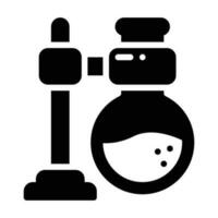 icône de glyphe de chimie vecteur