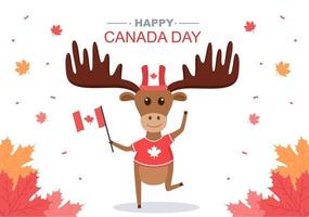 bonne illustration de la fête du canada vecteur