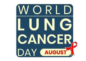 journée mondiale du cancer du poumon vecteur