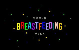 semaine mondiale de l'allaitement maternel vecteur