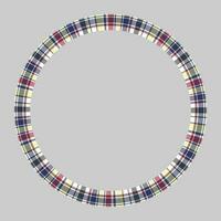 modèle de conception de modèle vintage de vecteur de cadre rond. conceptions de bordure de cercle texture de tissu à carreaux. arrière-plan tartan écossais pour l'art du collage, carte gif, artisanat fait à la main.