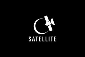 Satellite logo vecteur icône illustration