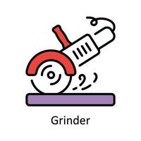 broyeur vecteur remplir contour icône conception illustration. Accueil réparation et entretien symbole sur blanc Contexte eps dix fichier