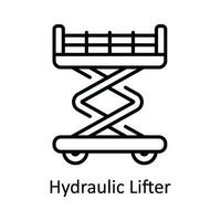 hydraulique lifter vecteur contour icône conception illustration. Accueil réparation et entretien symbole sur blanc Contexte eps dix fichier