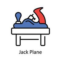 jack avion repassage vecteur remplir contour icône conception illustration. Accueil réparation et entretien symbole sur blanc Contexte eps dix fichier