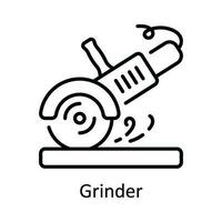 broyeur vecteur contour icône conception illustration. Accueil réparation et entretien symbole sur blanc Contexte eps dix fichier