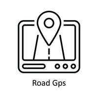 route GPS vecteur contour icône conception illustration. carte et la navigation symbole sur blanc Contexte eps dix fichier