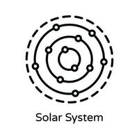 solaire système vecteur contour icône conception illustration. astrologie et zodiaque panneaux symbole sur blanc Contexte eps dix fichier