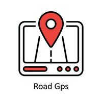 route GPS vecteur remplir contour icône conception illustration. carte et la navigation symbole sur blanc Contexte eps dix fichier
