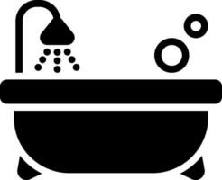 solide icône pour baignoire vecteur
