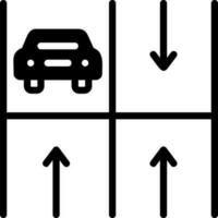 solide icône pour parking vecteur