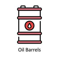 pétrole barils vecteur remplir contour icône conception illustration. intelligent les industries symbole sur blanc Contexte eps dix fichier