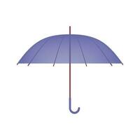 violet tendance parapluie avec une en forme de canne manipuler sur une blanc Contexte. un accessoire pour mal humide temps pendant le pluvieux et neigeux saison. vecteur. vecteur