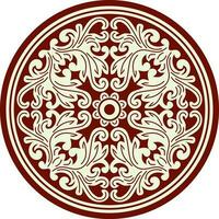 vecteur or et rouge rond ancien byzantin ornement. classique cercle de le est romain Empire, Grèce. modèle motifs de Constantinople.