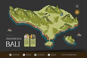 bali Indonésie Plans illustration. Indonésie île conception disposition vecteur