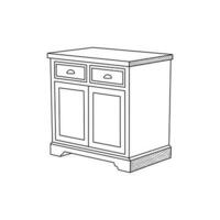 meubles tiroir ligne Facile minimaliste logo, vecteur icône illustration conception modèle