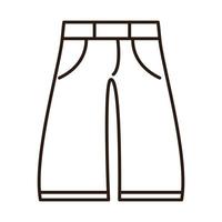 pantalon avec sangle d'icône de ligne de vêtements pour hommes vecteur