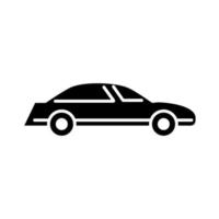 L'icône de la ligne de vue latérale de transport de voiture isolé sur fond blanc vecteur