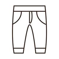 pantalon hommes ligne de vêtements icône fond blanc vecteur