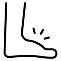 icône de ligne de pied vecteur