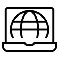 icône de la ligne globale vecteur