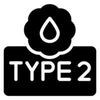 type 2 glyphe icône vecteur