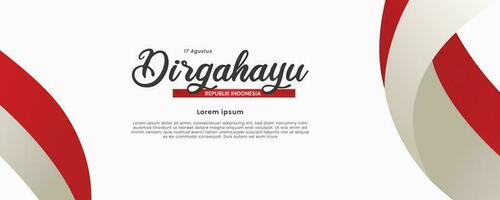 dirgahayu republik Indonésie. indépendance journée bannière social médias Publier modèle. vecteur