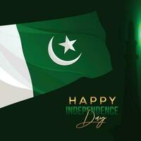 Pakistan indépendance journée 14 août vecteur