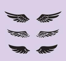 silhouette paires de ailes graphique illustration vecteur