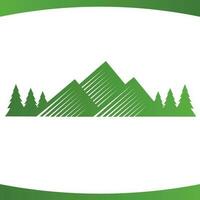 Montagne pics rustique logo vecteur