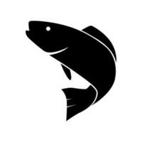 silhouette poisson vecteur logo modèle