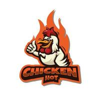 poulet chaud logo vecteur