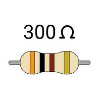 300 ohm résistance. quatre bande résistance vecteur