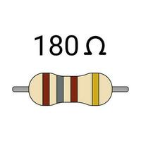 180 ohm résistance. quatre bande résistance vecteur