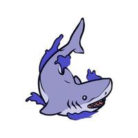 illustration de conception de requin simple vecteur