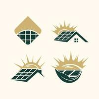 solaire logo conception vecteur collection avec unique élément idée