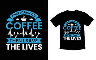 conception de t-shirt typographie infirmière vecteur