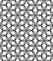 motif abstrait sans couture noir et blanc. arrière-plan et toile de fond. conception ornementale en niveaux de gris. vecteur