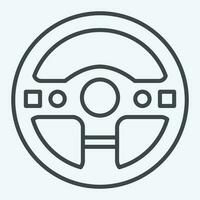 icône pilotage roue. en relation à courses symbole. ligne style. Facile conception modifiable. Facile illustration vecteur