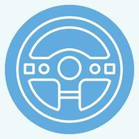 icône pilotage roue. en relation à courses symbole. bleu yeux style. Facile conception modifiable. Facile illustration vecteur