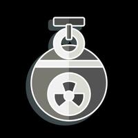 icône grenade. en relation à nucléaire symbole. brillant style. Facile conception modifiable. Facile illustration vecteur