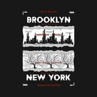 Brooklyn Urbain ville graphique mode style, t chemise conception, typographie vecteur, illustration vecteur