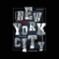 Nouveau york ville texte cadre, graphique mode style, t chemise conception, typographie vecteur, illustration vecteur