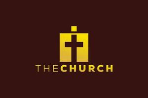 branché et professionnel lettre je église signe Christian et paisible vecteur logo