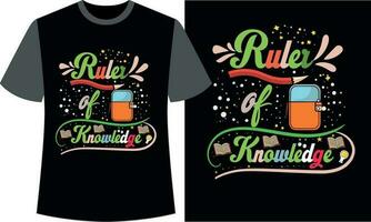 règle de connaissance T-shirt conception vecteur
