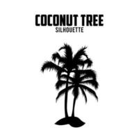 noix de coco arbre silhouette vecteur Stock illustration paume arbre silhoutte