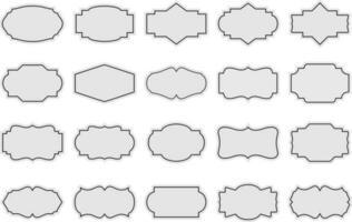 ensemble de étiquette cadres vecteur
