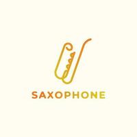 saxophone logo icône conception modèle vecteur, la musique icône conception. vecteur