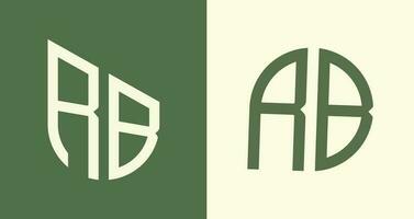 Créatif Facile initiale des lettres rb logo dessins empaqueter. vecteur
